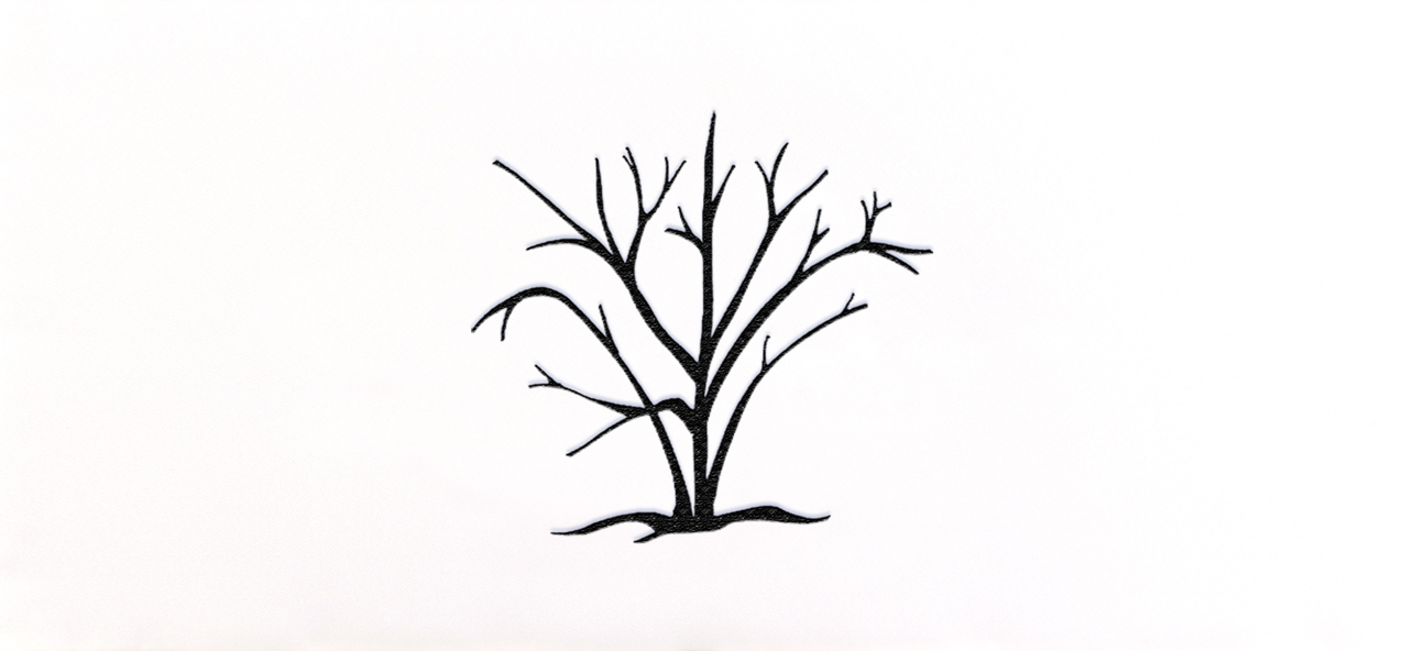 Birch Tree Black White Faux